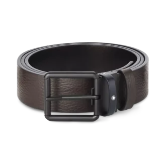 Ceinture réversible en cuir marron/noir 35 mm