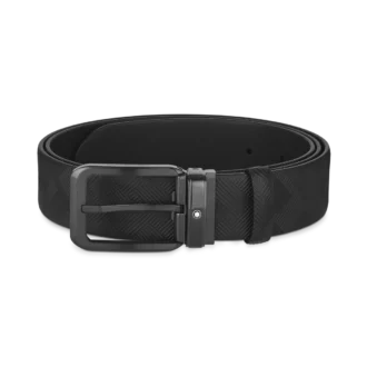 Ceinture réversible en cuir noir de 35 mm