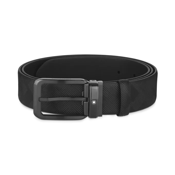Ceinture réversible en cuir noir de 35 mm Ceinture réversible en cuir noir de 35 mm