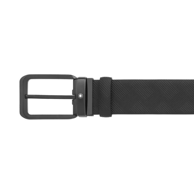 Ceinture réversible en cuir noir de 35 mm Ceinture réversible en cuir noir de 35 mm