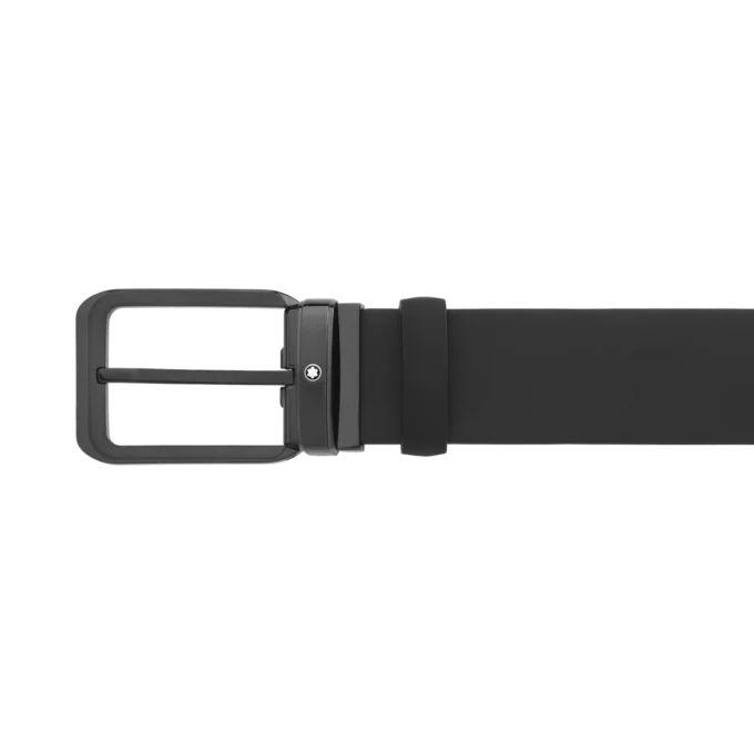 Ceinture réversible en cuir noir de 35 mm Ceinture réversible en cuir noir de 35 mm