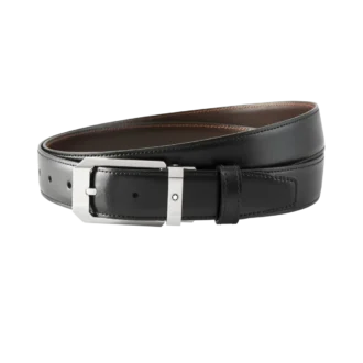 Ceinture réversible en cuir noir/marron 30 mm