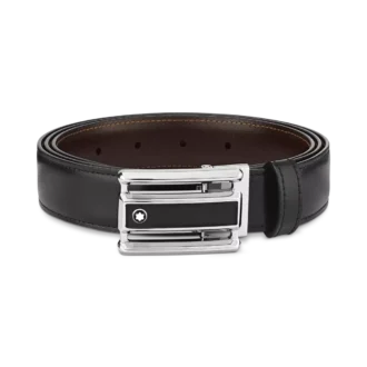 Ceinture réversible en cuir noir/marron 30 mm