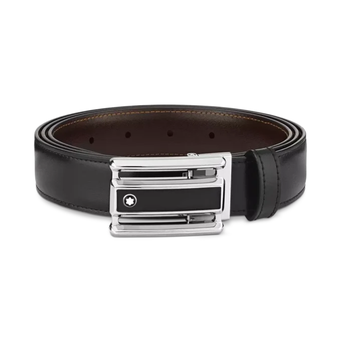 Ceinture réversible en cuir noir/marron 30 mm Ceinture réversible en cuir noir/marron 30 mm