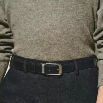 Ceinture réversible en cuir noir/marron 30 mm