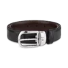 Ceinture réversible en cuir noir/marron 30 mm avec boucle en fer à cheval Ceinture réversible en cuir noir/marron 30 mm avec boucle en fer à cheval
