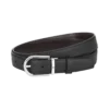 Ceinture réversible en cuir noir/marron 30 mm avec boucle en fer à cheval Ceinture réversible en cuir noir/marron 30 mm avec boucle en fer à cheval