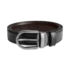Ceinture réversible en cuir noir/marron 30 mm avec boucle en fer à cheval Ceinture réversible en cuir noir/marron 30 mm avec boucle en fer à cheval