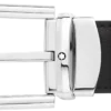 Ceinture réversible en cuir noir/marron 30 mm avec boucle en fer à cheval Ceinture réversible en cuir noir/marron 30 mm avec boucle en fer à cheval
