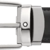 Ceinture réversible en cuir noir/marron 30 mm avec boucle en fer à cheval Ceinture réversible en cuir noir/marron 30 mm avec boucle en fer à cheval