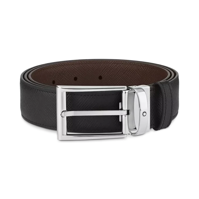 Ceinture réversible en cuir noir/marron 35 mm Ceinture réversible en cuir noir/marron 35 mm