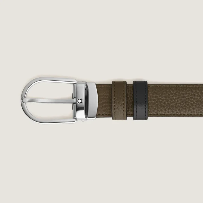 Ceinture réversible Horseshoe 30 mm en cuir grainé Ceinture réversible Horseshoe 30 mm en cuir grainé