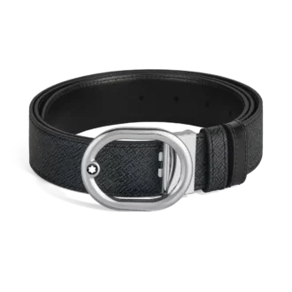 Ceinture réversible L&rsquo;Ovale 35 mm en cuir Sartorial
