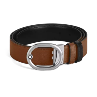 Ceinture réversible L&rsquo;Ovale 35 mm en cuir Sartorial