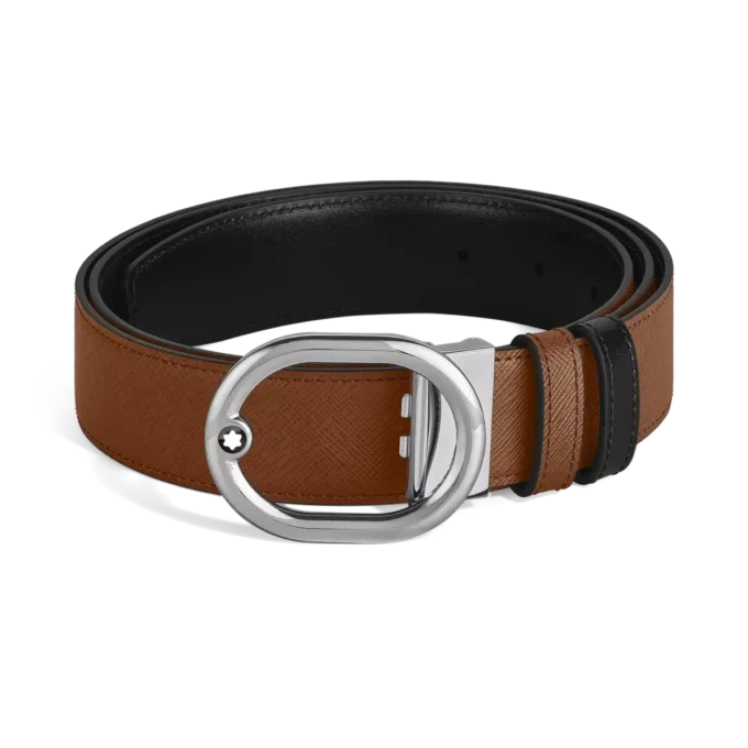 Ceinture réversible L’Ovale 35 mm en cuir Sartorial Ceinture réversible L’Ovale 35 mm en cuir Sartorial
