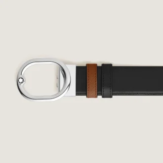 Ceinture réversible L&rsquo;Ovale 35 mm en cuir Sartorial