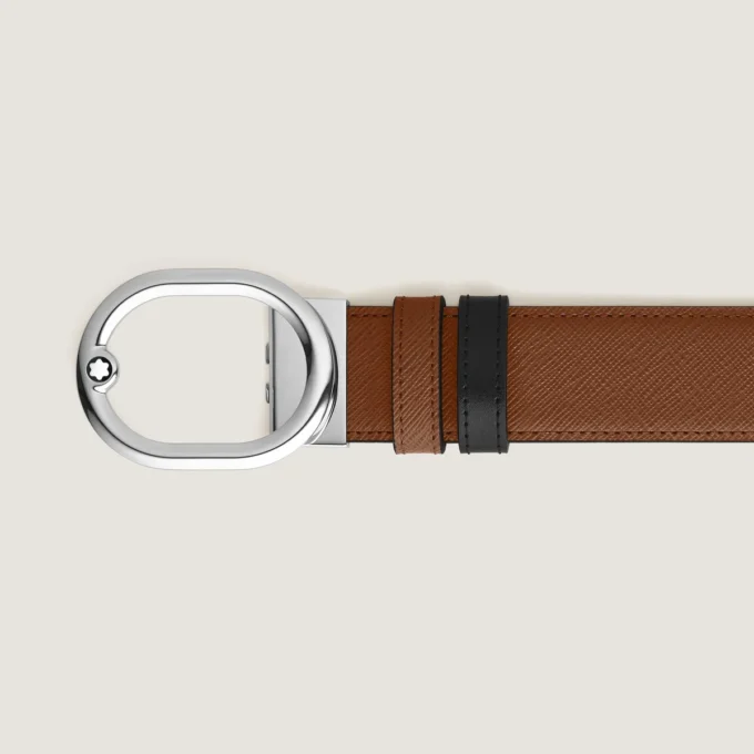 Ceinture réversible L’Ovale 35 mm en cuir Sartorial Ceinture réversible L’Ovale 35 mm en cuir Sartorial