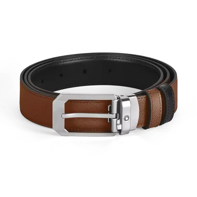 Ceinture réversible rectangulaire 30 mm en cuir Sartorial Ceinture réversible rectangulaire 30 mm en cuir Sartorial