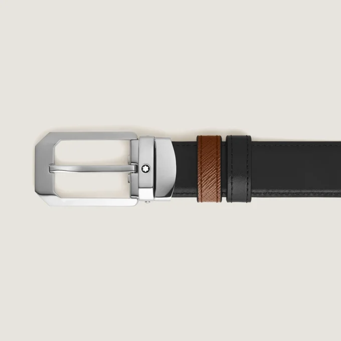 Ceinture réversible rectangulaire 30 mm en cuir Sartorial Ceinture réversible rectangulaire 30 mm en cuir Sartorial