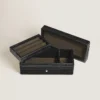 Coffret à stylos, cuir gaufré croco, noir Coffret à stylos, cuir gaufré croco, noir