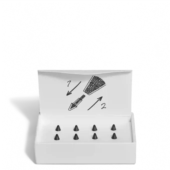 Pointes de rechange lisses pour stylo numérique Montblanc Noir