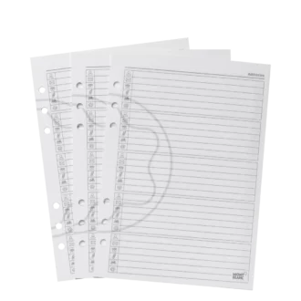Feuilles de téléphone et d&rsquo;adresses grand format