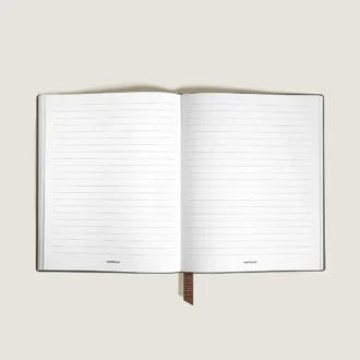 Grand carnet en cuir gaufré autruche, pages lignées