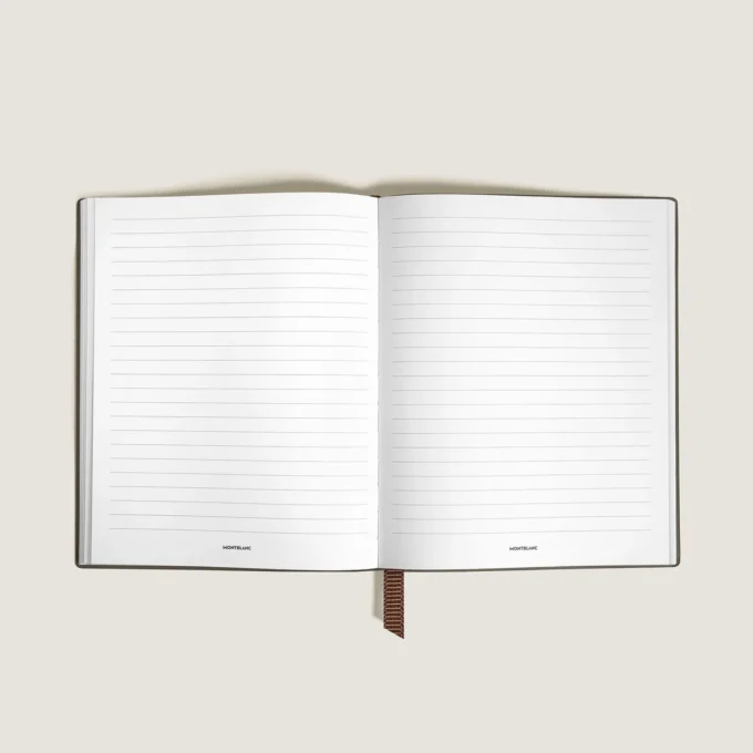 Grand carnet en cuir gaufré autruche, pages lignées Grand carnet en cuir gaufré autruche, pages lignées