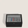 Grand coffret de collection en bois et laque pouvant contenir 24 instruments d&rsquo;écriture