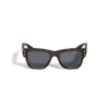 Lunettes de soleil carrées avec monture en acétate couleur havane Lunettes de soleil carrées avec monture en acétate couleur havane