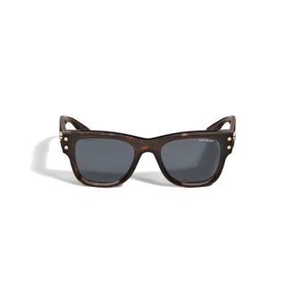 Lunettes de soleil carrées avec monture en acétate couleur havane