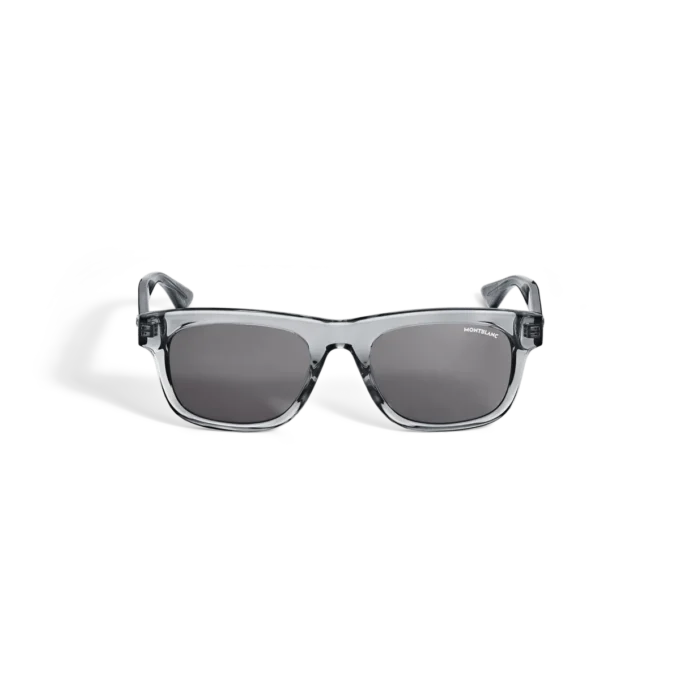 Lunettes de soleil carrées avec monture en acétate gris
