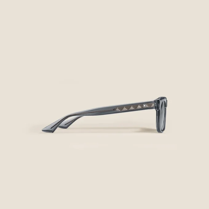 Lunettes de soleil carrées avec monture en acétate gris