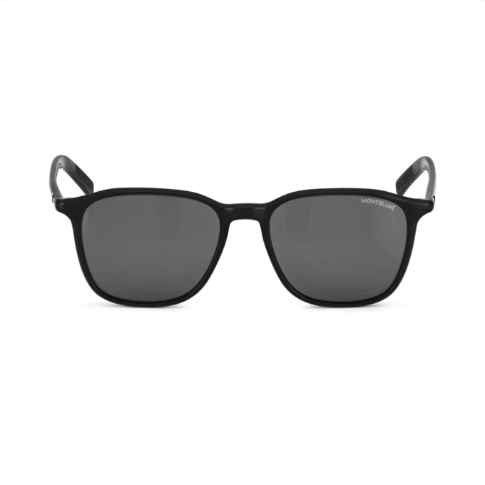 Lunettes de soleil carrées avec monture en acétate noir