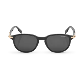 Lunettes de soleil carrées avec monture en acétate noir