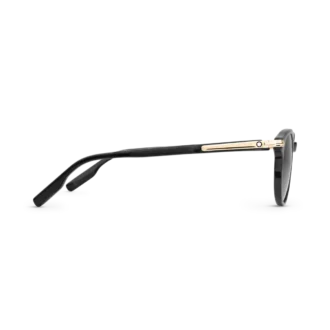 Lunettes de soleil carrées avec monture en acétate noir