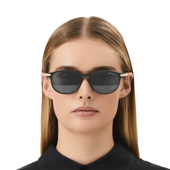 Lunettes de soleil carrées avec monture en acétate noir Lunettes de soleil carrées avec monture en acétate noir