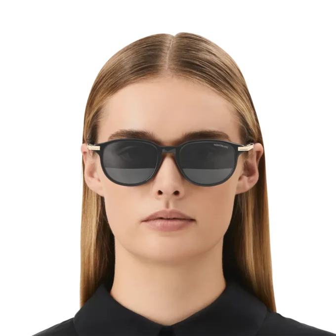 Lunettes de soleil carrées avec monture en acétate noir Lunettes de soleil carrées avec monture en acétate noir
