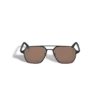 Lunettes de soleil carrées avec monture en métal noir Lunettes de soleil carrées avec monture en métal noir