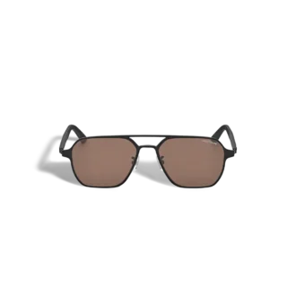 Lunettes de soleil carrées avec monture en métal noir