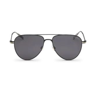 Lunettes de soleil carrées avec monture en métal noir
