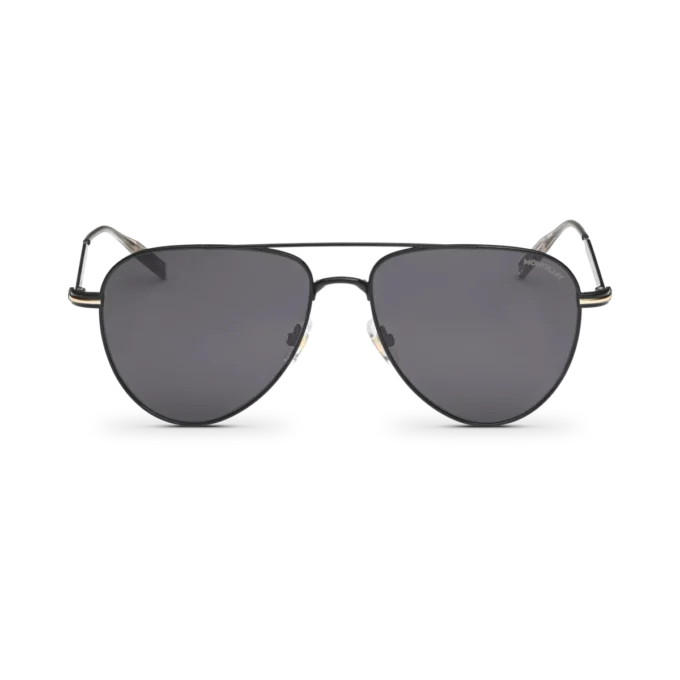 Lunettes de soleil carrées avec monture en métal noir Lunettes de soleil carrées avec monture en métal noir