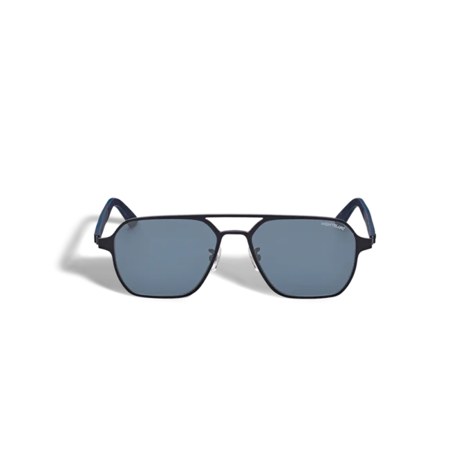 Lunettes de soleil carrées avec monture en métal noir Lunettes de soleil carrées avec monture en métal noir