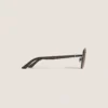 Lunettes de soleil carrées avec monture en métal noir Lunettes de soleil carrées avec monture en métal noir