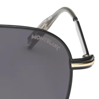 Lunettes de soleil carrées avec monture en métal noir