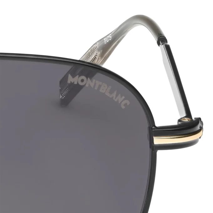 Lunettes de soleil carrées avec monture en métal noir Lunettes de soleil carrées avec monture en métal noir
