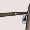 Lunettes de soleil carrées avec monture en métal noir Lunettes de soleil carrées avec monture en métal noir