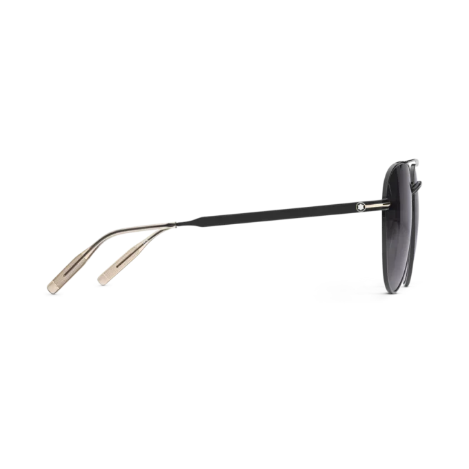 Lunettes de soleil carrées avec monture en métal noir Lunettes de soleil carrées avec monture en métal noir