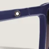 Lunettes de soleil carrées avec monture injectée de couleur bleue
