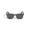 Lunettes de soleil carrées avec monture injectée de couleur grise